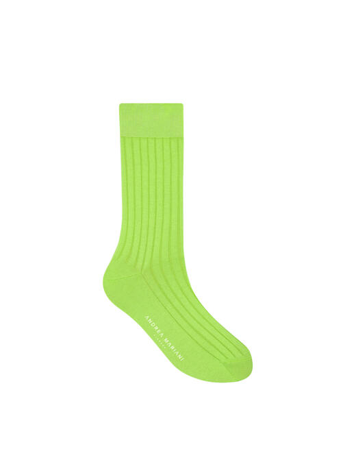 calzini-corti-tinta-unita-a-coste-verde-acido